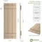 Ekena Millwork Rustic Three Board Joined Board-n-Batten Knotty Pine Faux Wood Shutters, 16 1/2W x 82H, PR SHUBJS16X82KPPR - alternate 5